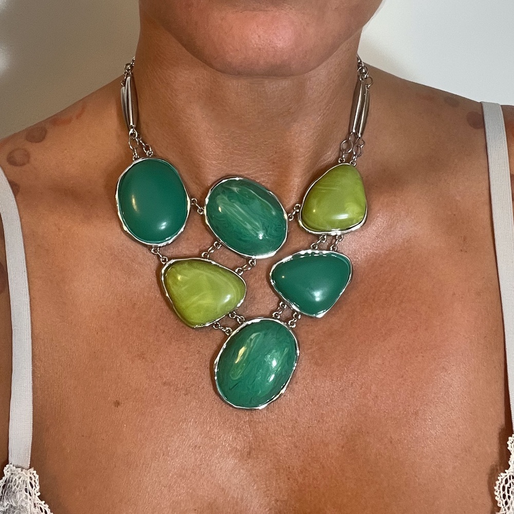 White House|Black Market Green Necklace